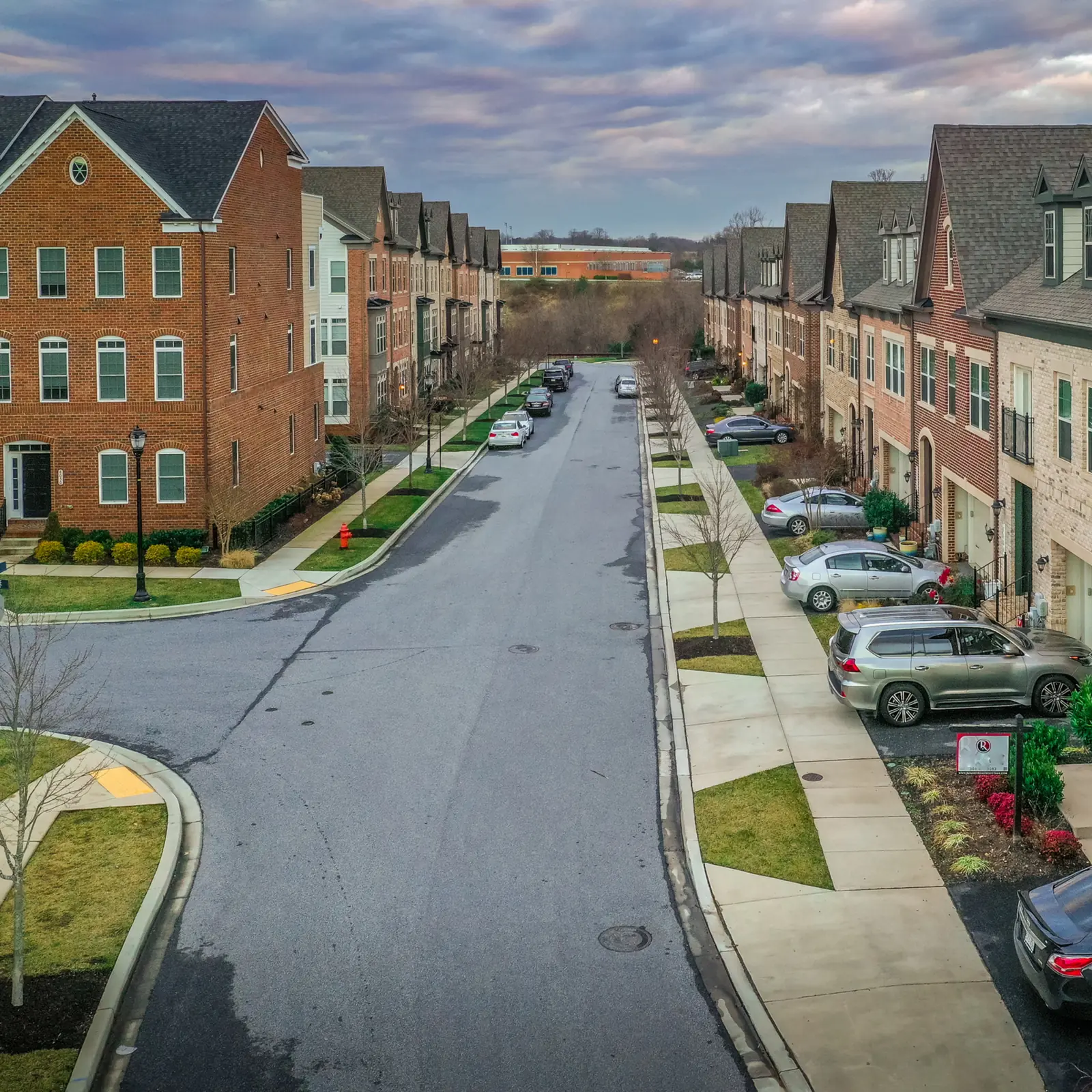 Townhomes in a managed Maryland community